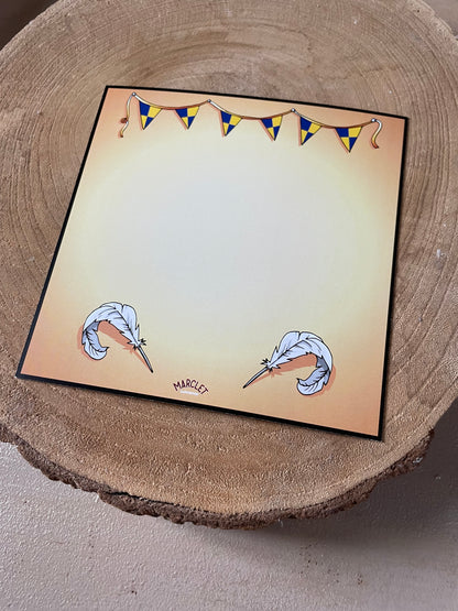 Carte/illustration "dans la bibliothèque"