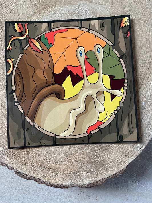 Carte/illustration "lenteur automnale"