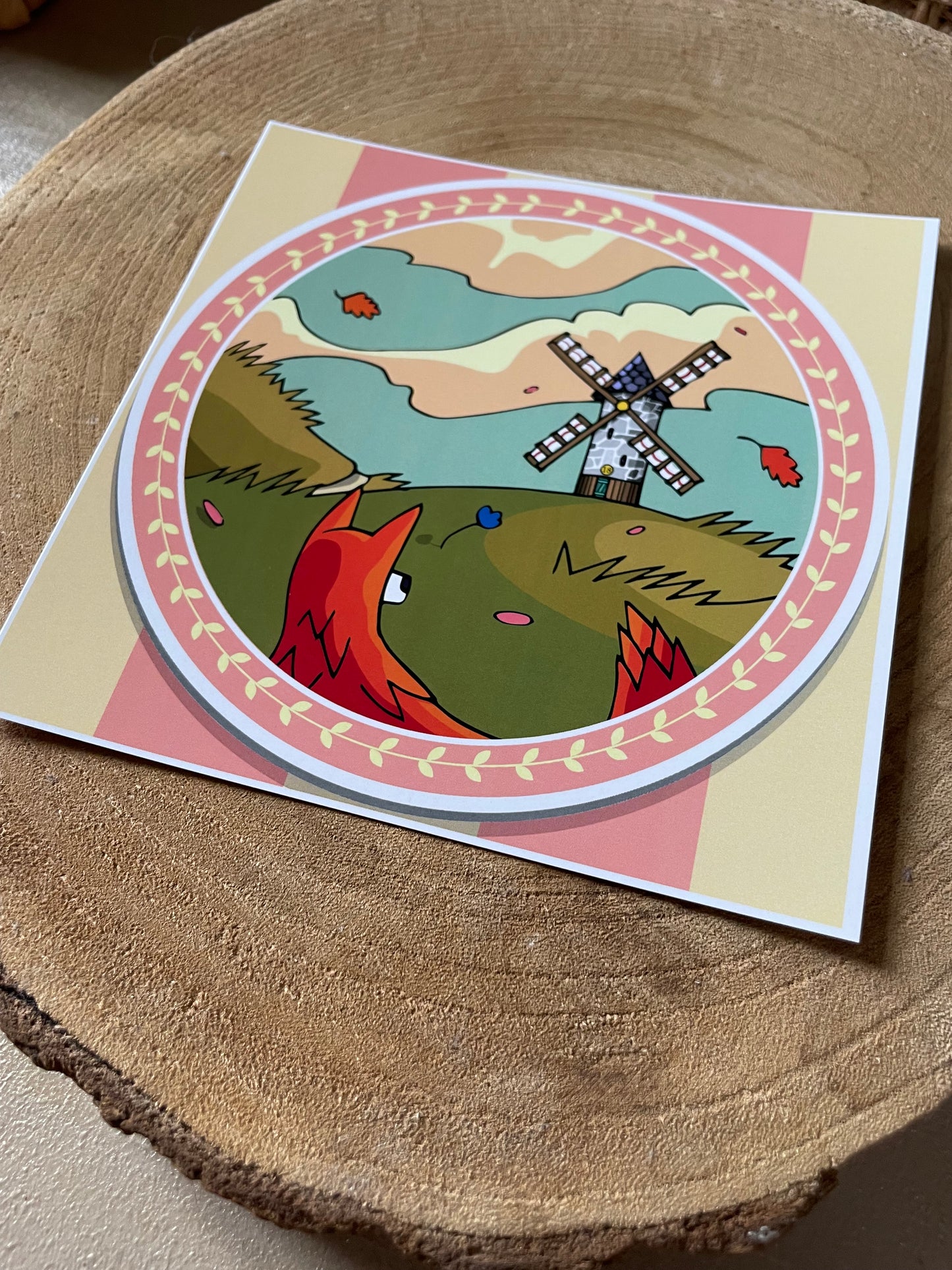 Carte/illustration "le moulin de mon coeur"