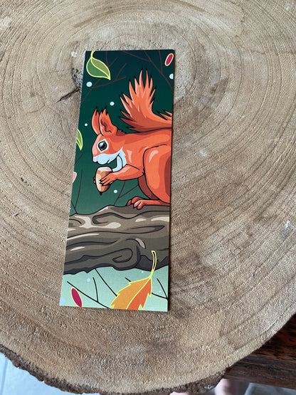 Marque Page "l'écureuil fait ses provisions"