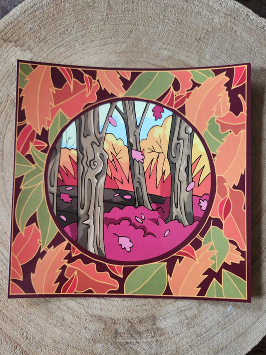 Carte/illustrations "forêt enchantée"